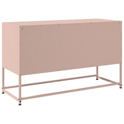 vidaXL Mueble para TV de acero rosa 100,5x39x60,5 cm