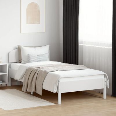 vidaXL Estructura de cama sin colchón madera de pino blanca 90x200 cm