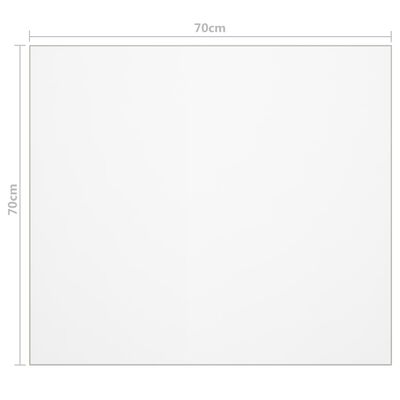 vidaXL Protector de mesa PVC transparente 70x70 cm 2 mm