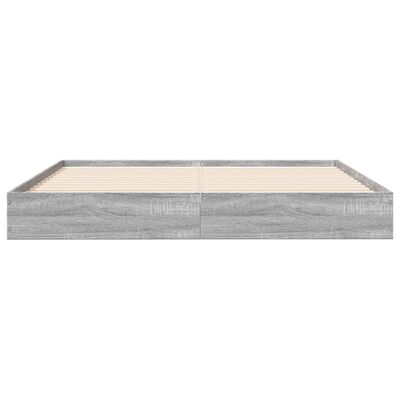 vidaXL Estructura de cama madera de ingeniería gris Sonoma 120x200 cm