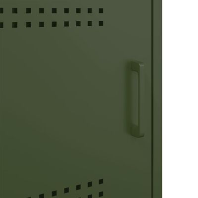 vidaXL Mueble de TV de acero verde oliva 100,5x39x50,5 cm