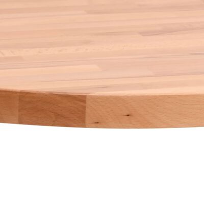 vidaXL Tablero redondo de madera maciza de haya Ø60x4 cm