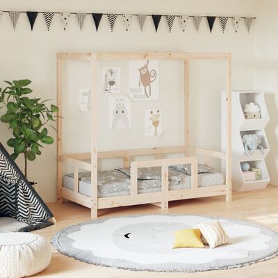 vidaXL Estructura de cama para niños madera maciza de pino 70x140 cm