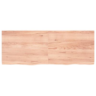 vidaXL Estante pared madera roble tratada marrón claro 160x60x(2-4) cm