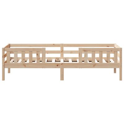 vidaXL Estructura de cama sin colchón madera maciza de pino 100x200 cm