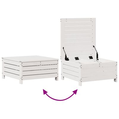 vidaXL Set muebles jardín 7 pzas con cojines madera maciza pino blanco