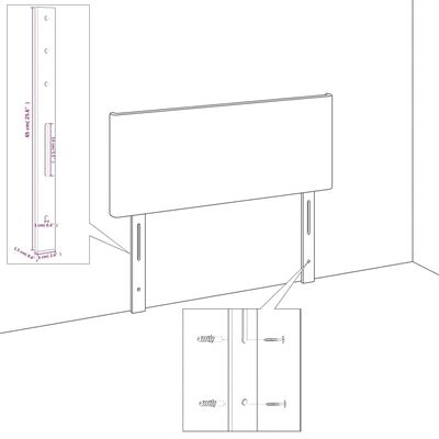 vidaXL Cabeceros 2 unidades de tela gris claro 100x5x78/88 cm