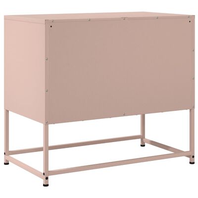 vidaXL Mueble para TV de acero rosa 68,5x39x60,5 cm