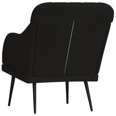 vidaXL Sillón de terciopelo negro 63x76x80 cm