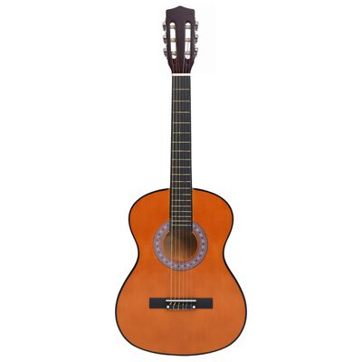 vidaXL Set de guitarra clásica para principiantes 8 pzas 3/4 36"