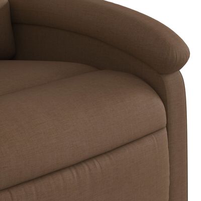 vidaXL Sillón reclinable eléctrico de tela marrón