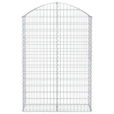 vidaXL Cesta gaviones forma arco hierro galvanizado 100x30x140/160 cm