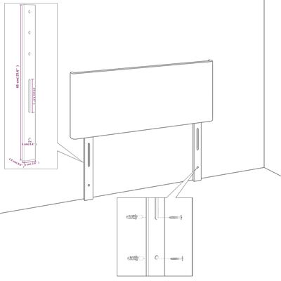 vidaXL Cabecero con luces LED terciopelo negro 160x5x118/128 cm