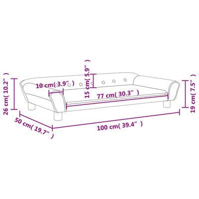 vidaXL Sofá para niños de terciopelo rosa 100x50x26 cm