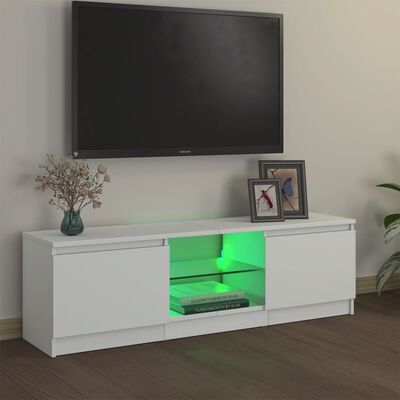 vidaXL Mueble para TV con luces LED blanco 120x30x35,5 cm