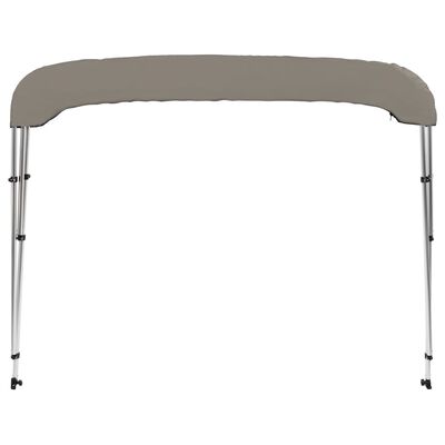 vidaXL Toldo bimini de 3 arcos gris 183x196x137 cm