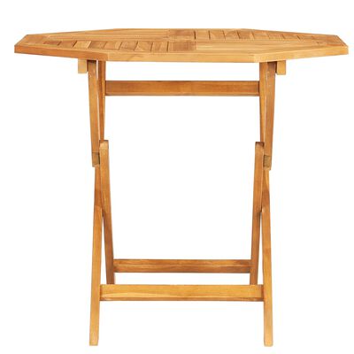 vidaXL Mesa de jardín plegable madera de teca maciza 85x85x76 cm