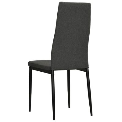 vidaXL Sillas de comedor 2 unidades tela gris oscuro