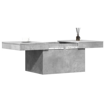 vidaXL Mesa de centro madera de ingeniería gris hormigón 80x55x40 cm