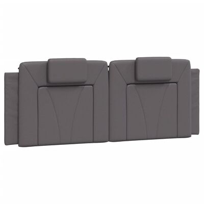 vidaXL Cama con colchón cuero sintético gris 120x200 cm