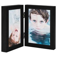 vidaXL Marco de foto collage plegable negro 2x(10x15 cm)