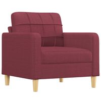 vidaXL Sillón de tela rojo tinto 60 cm