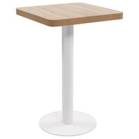 vidaXL Mesa de bistró MDF marrón claro 50x50 cm