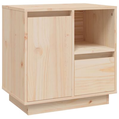 vidaXL Mesita de noche madera maciza de pino 50x34x50 cm