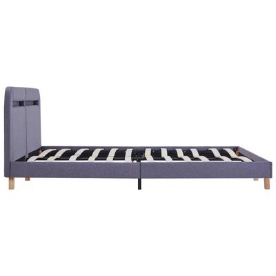 vidaXL Estructura cama con LED sin colchón tela gris claro 160x200 cm