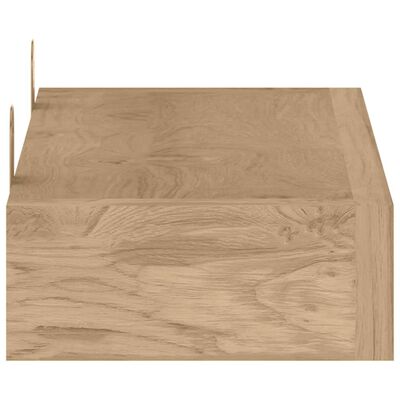 vidaXL Estantes de pared 2 unidades madera maciza de teca 40x15x4 cm