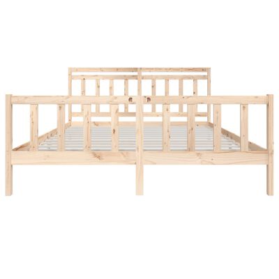 vidaXL Estructura de cama de madera maciza super king 180x200 cm