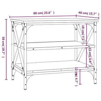 vidaXL Mueble para TV madera contrachapada roble Sonoma 60x40x50 cm