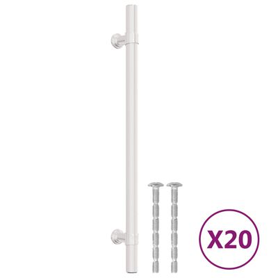 vidaXL Tiradores para armarios 20 uds acero inoxidable plateado 192 mm