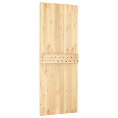 vidaXL Puerta corredera con herrajes madera maciza de pino 80x210 cm