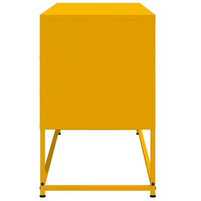 vidaXL Mueble para TV de acero amarillo mostaza 100,5x39x60,5 cm