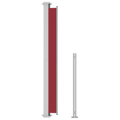 vidaXL Toldo lateral retráctil para patio rojo 200x500 cm