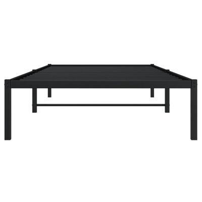 vidaXL Estructura de cama de metal negro 100x200 cm