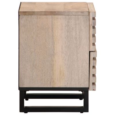 vidaXL Mesitas de noche 2 uds madera de mango blanqueado 40x34x46 cm