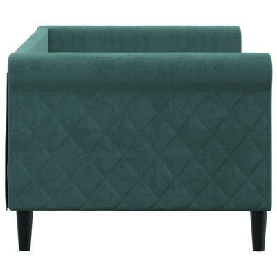 vidaXL Sofá cama sin colchón terciopelo verde oscuro 80x200 cm