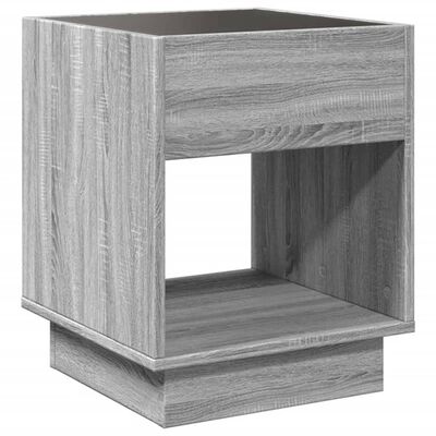 vidaXL Mesa de centro con Infinity LED gris Sonoma 40x40x50 cm