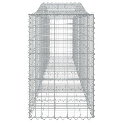 vidaXL Cestas de gaviones 6 uds forma de arco hierro 400x50x80/100 cm