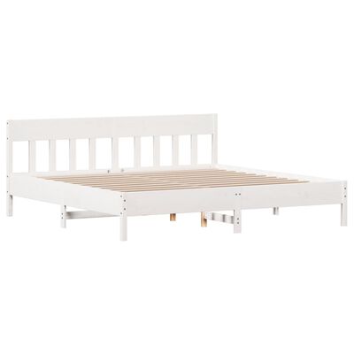 vidaXL Estructura de cama sin colchón madera maciza blanca 200x200 cm