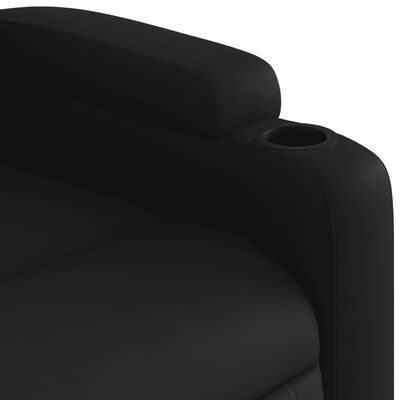 vidaXL Sillón de masaje elevable eléctrico cuero sintético negro