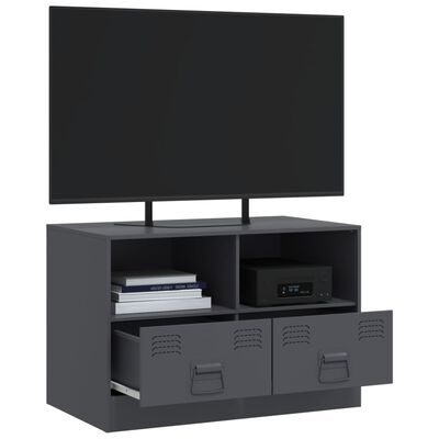 vidaXL Mueble para TV de acero gris antracita 67x39x44 cm