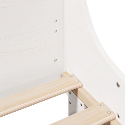 vidaXL Estructura de cama sin colchón madera de pino blanca 120x200 cm