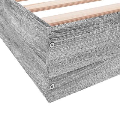 vidaXL Estructura de cama madera de ingeniería gris Sonoma 75x190 cm