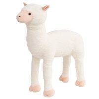 vidaXL Alpaca de peluche de pie blanca XXL