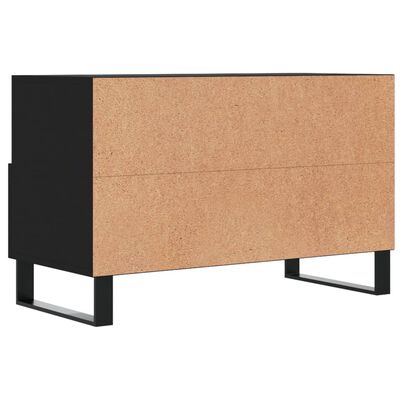 vidaXL Mueble para TV madera contrachapada negro 80x36x50 cm