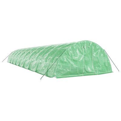 vidaXL Invernadero con estructura de acero verde 90 m² 18x5x2,3 m