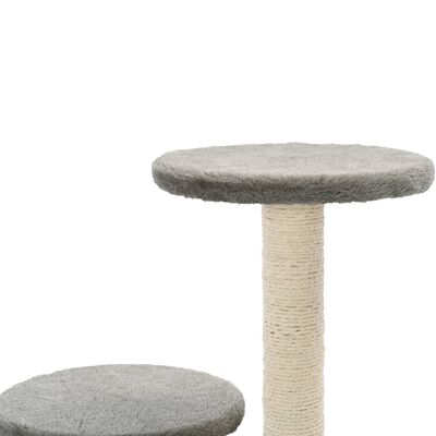 vidaXL Rascador para gatos con poste rascador de sisal 60 cm gris